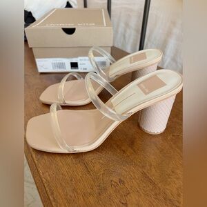 Dolce Vita Noles Vinyl Heeled Sandals